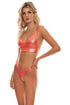 Luli Fama Babes Just Want Sun Banded High Leg Ruched Back Bottom